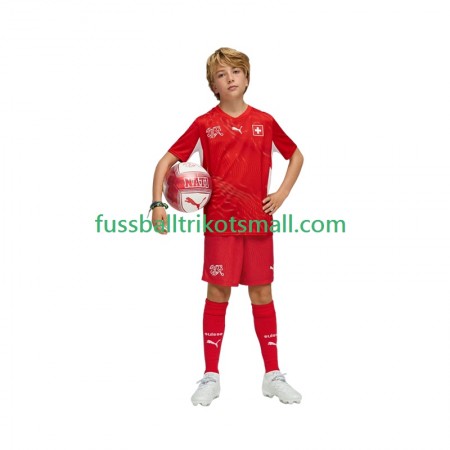 Fußballtrikots Schweiz World Cup Kinder 2026 Kurzarm Heimtrikotsatz kaufen